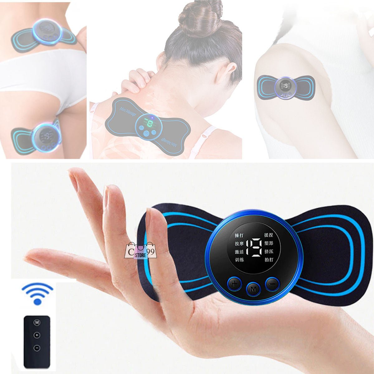 MINI MASAJEADOR CERVICAL ELÉCTRICO RECARGABLE USB + CONTROL EXTRA - MercaRapidoCol