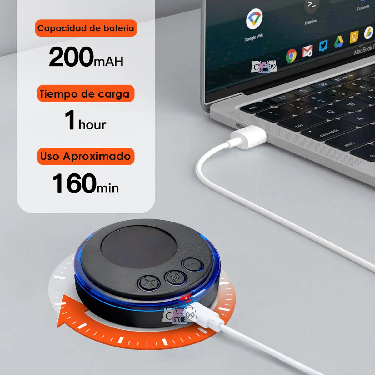 MINI MASAJEADOR CERVICAL ELÉCTRICO RECARGABLE USB + CONTROL EXTRA - MercaRapidoCol