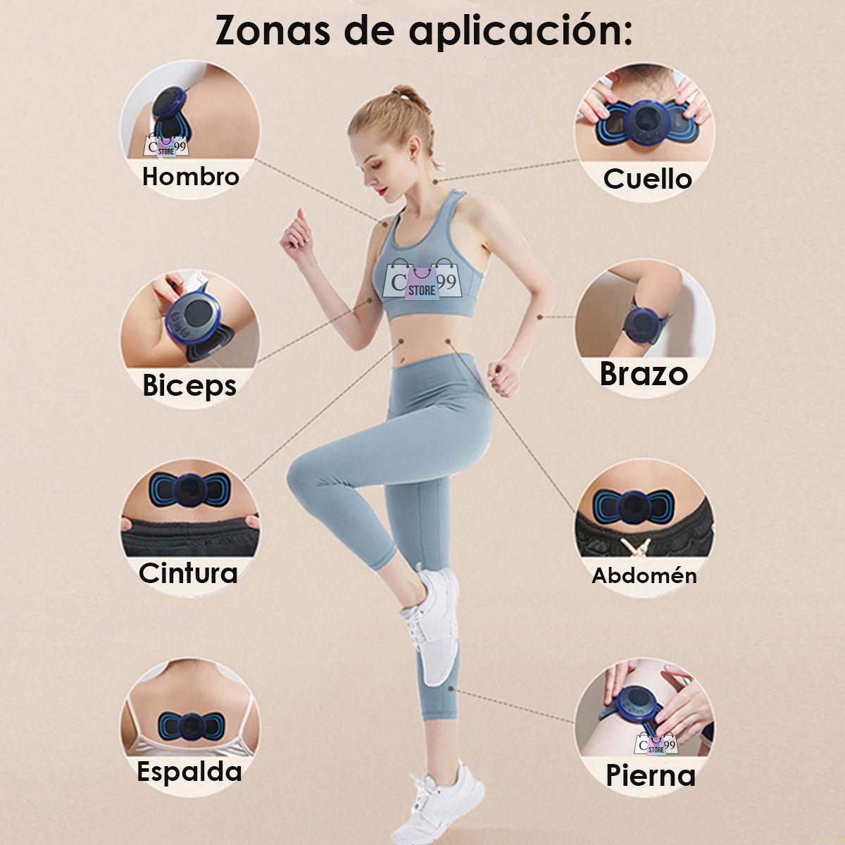 MINI MASAJEADOR CERVICAL ELÉCTRICO RECARGABLE USB + CONTROL EXTRA - MercaRapidoCol