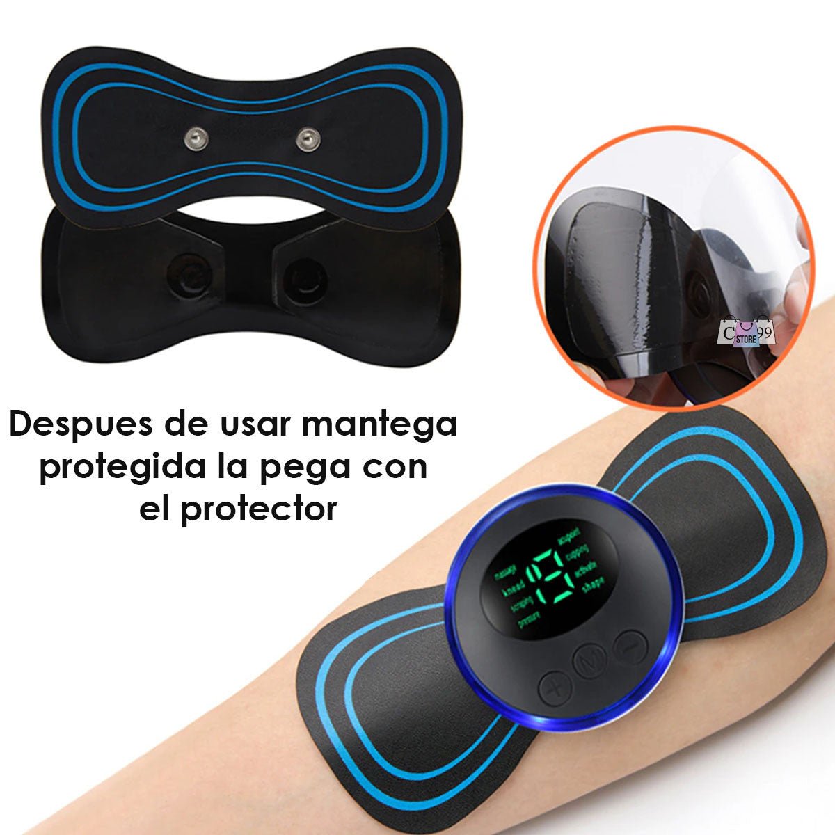 MINI MASAJEADOR CERVICAL ELÉCTRICO RECARGABLE USB + CONTROL EXTRA - MercaRapidoCol